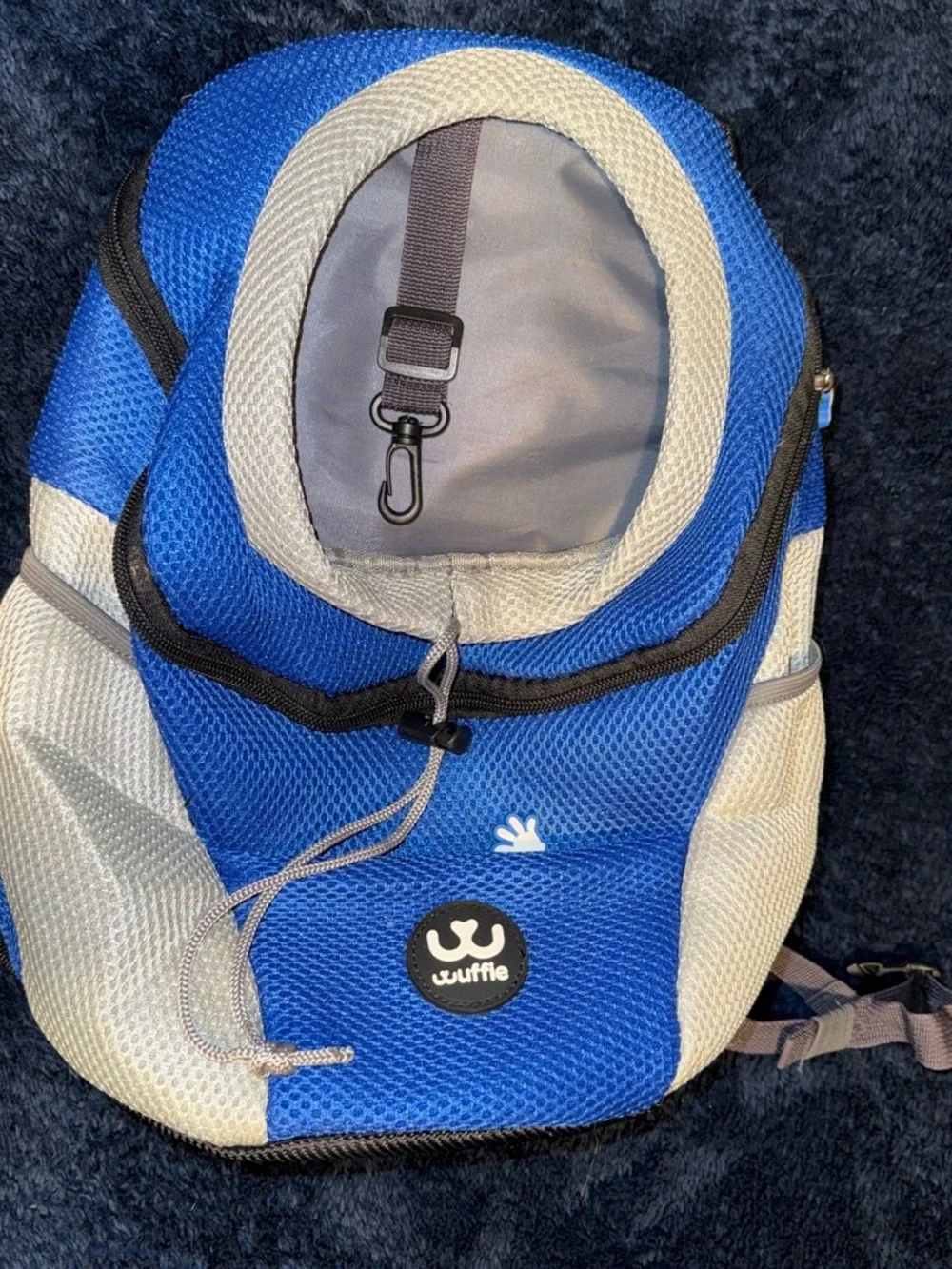 Blue and Cream dog/cat carrier backpack